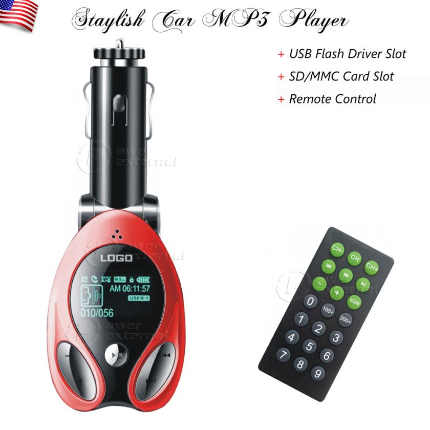 STYLISH CAR  PLAYER FM TRANSMITTER FOR IPOD  MP4  