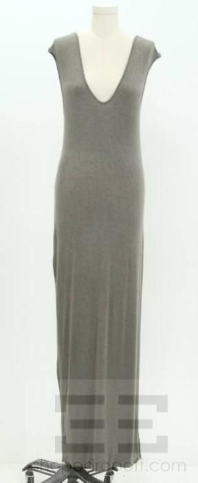 Alexander Wang Grey Knit Sleeveless Maxi Dress Size XS  