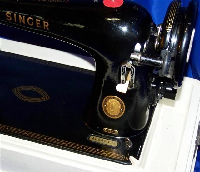 SINGER 66 SEWING MACHINE AL885408 1954 BEAUTY SERVICED  