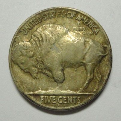 1937 D 3 LEGGED BUFFALO NICKEL XF/AU SCRATCH  