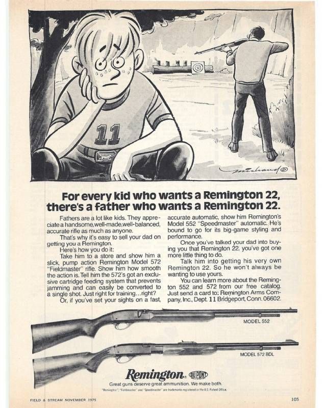 RARE 1975 Remington 552 572 22 Rifle Ad  