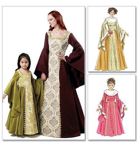 M6376 Patron Costume Renaissance Robes Fillette 3 8 MCL  