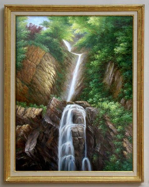 OIL PAINTINGORIGINAL WITH SIGNATURE WATERFALL 4 (90X120CM)