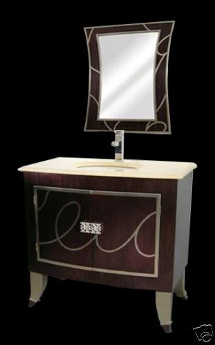 Elegant Handpainted New York Deco Max Vanity w/Mirror  