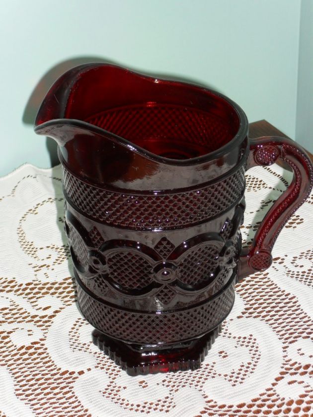 Avon RUBY RED CAPE COD GLASS PITCHER  