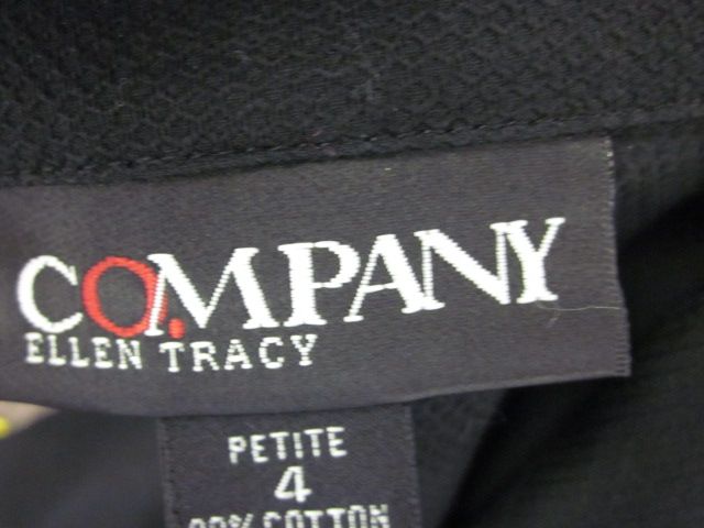 COMPANY ELLEN TRACY Black Blazer Pants Suit Set 4P 8P  