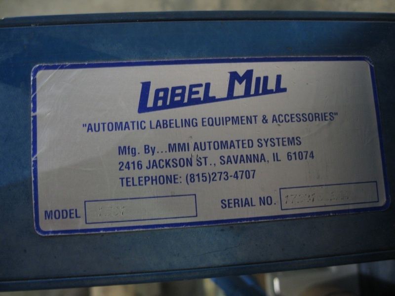   1501 LABEL APPLICATOR HIGH SPEED TAMP ON  DESIGN SERVO FEED W/CONTROL