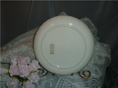 PR FRENCH SAXON CHINA 9 DINNER PLATES 22KT GOLD TRIM  