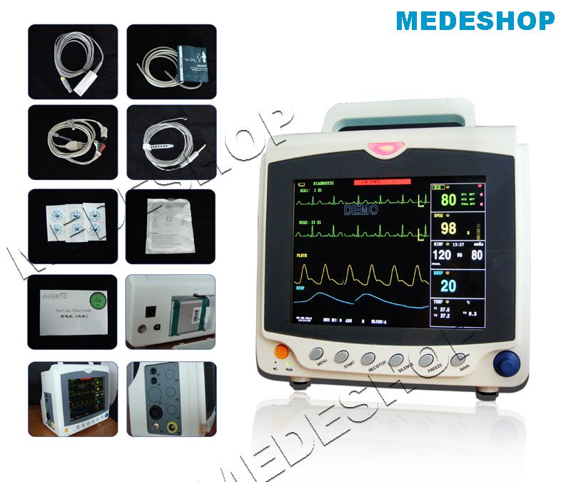 ICU Patient Monitor SPO2 ECG NIBP Vital Sign monitor  