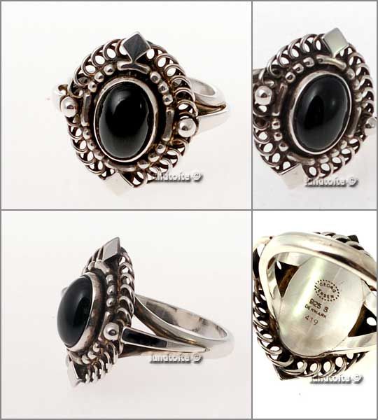 Georg Jensen Ring 2004 w Black Onyx Heritage Collection  