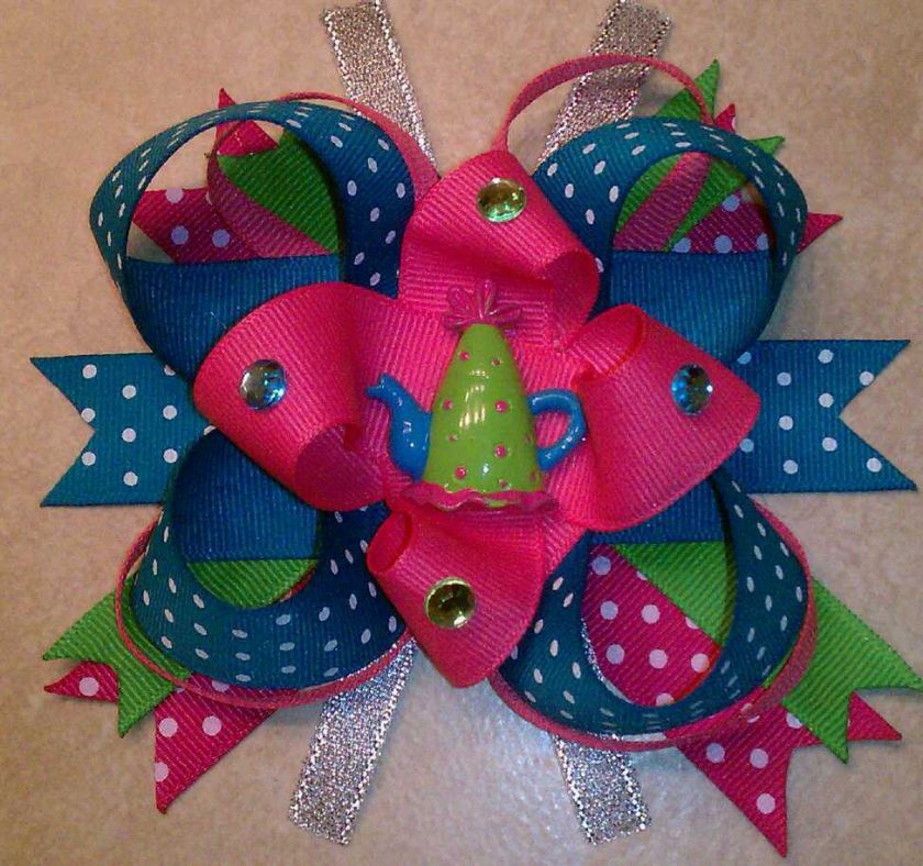 ALICE AND WONDERLAND/TEA CUP HAIR BOW  