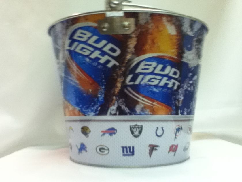   SIGN BUCKET OFFICIAL NFL FOOTBALL BUD LIGHT ANHEUSER BUSCH a=  