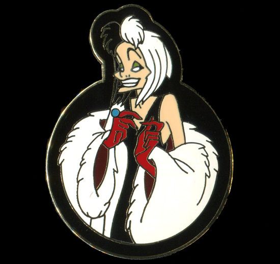 DISNEY 101 DALMATIANS VILLAIN CRUELLA DE VIL 2000 PIN  