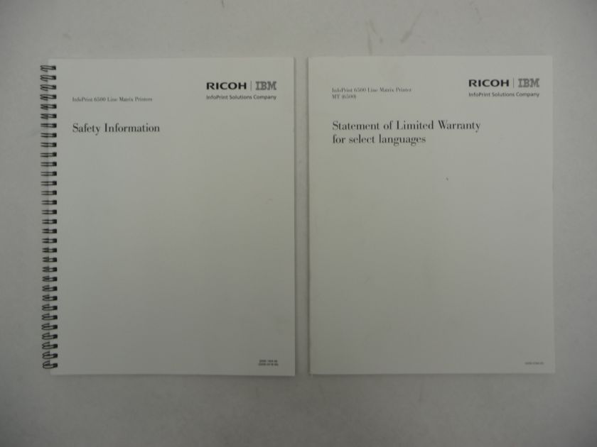 RICOH IBM INFOPRINT 6500 V15 LINE DOT MATRIX PRINTER  