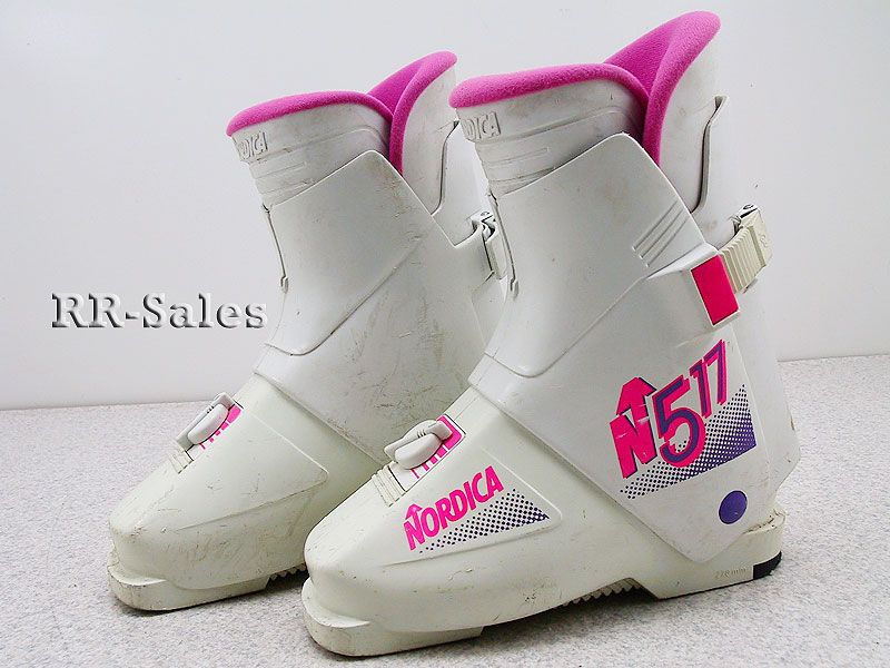 WHITE NORDICA N517 SKI BOOT MONDO 23.5 WOMEN 6.5  