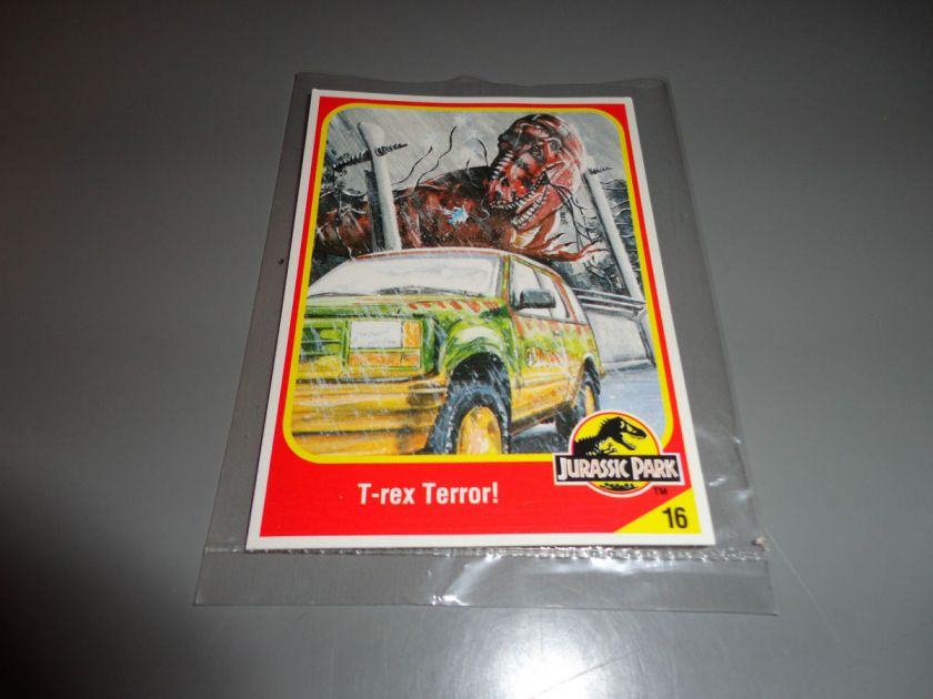   Park Tyrannosaurus Rex T Rex Terror Card #16 16 Kenner JP Terror MINT