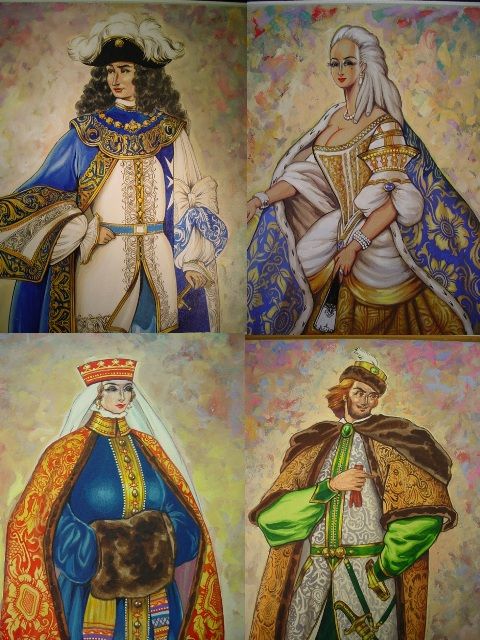 Paintings RUSSIAN FRENCH ROYALTY Slavic Folklore FAIRY TALE 