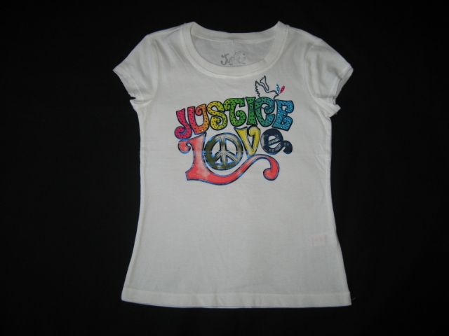 NEW JUSTICE Love Dove Shirt Girls Summer Clothes 6  