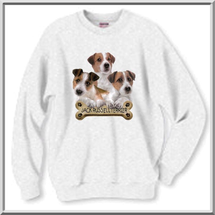 Jack Russell Terrier Puppies Bone SWEATSHIRT S 2X,3X,4X  