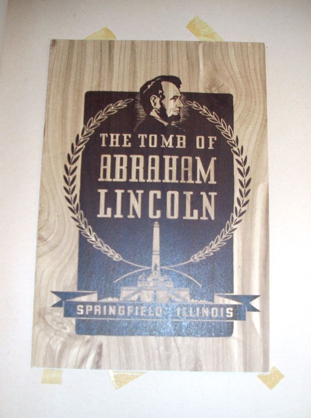 Vintage 1948 Abraham Lincoln Scrapbook School Project  