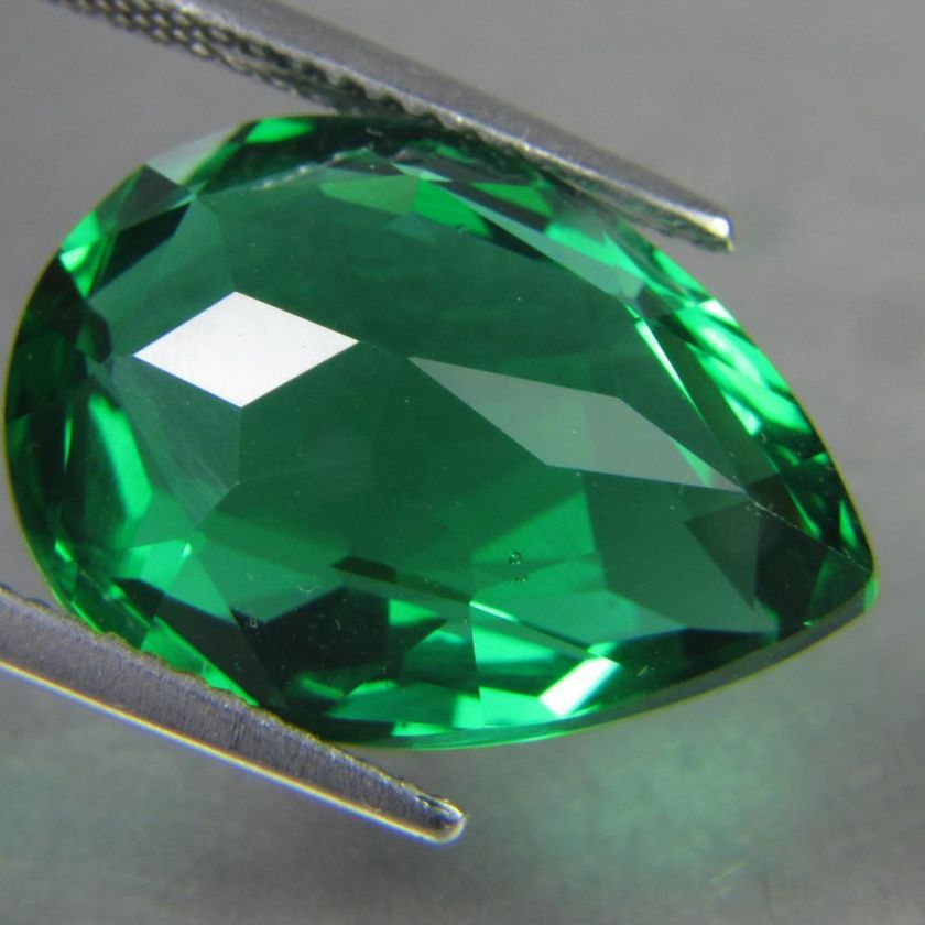 10.80ct TOP PEAR CUT RUSSIAN NANO CRYSTAL EMERALD  