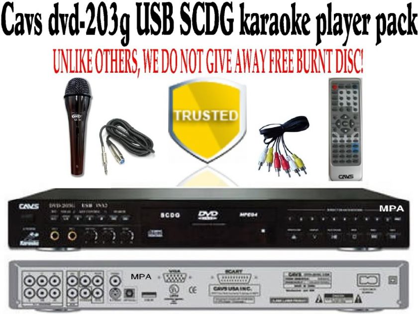   DURO CDG de la MÁQUINA de REPRODUCTOR DE KARAOKE CAVS 203G USB 203