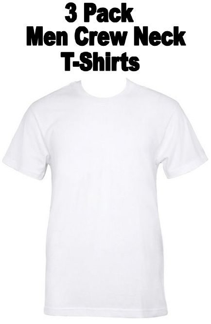 Mens CREW NECK WHITE T SHIRTS UnderShirts M 38 40  