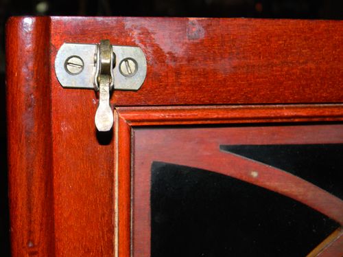 ANTIQUE GEORGIAN MAHOGANY 4 DOOR CHINA CABINET  