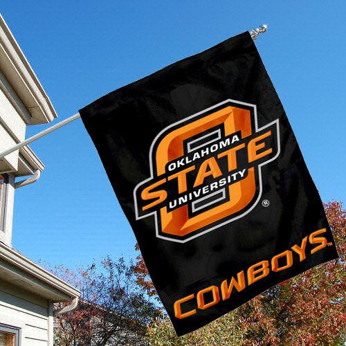 Oklahoma State Cowboys OSU University College House Flag  