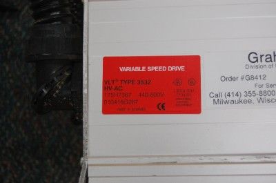 DANFOSS GRAHAM VLT 3500 30HP VARIABLE SPEED DRIVE 440 500V 175H7367 