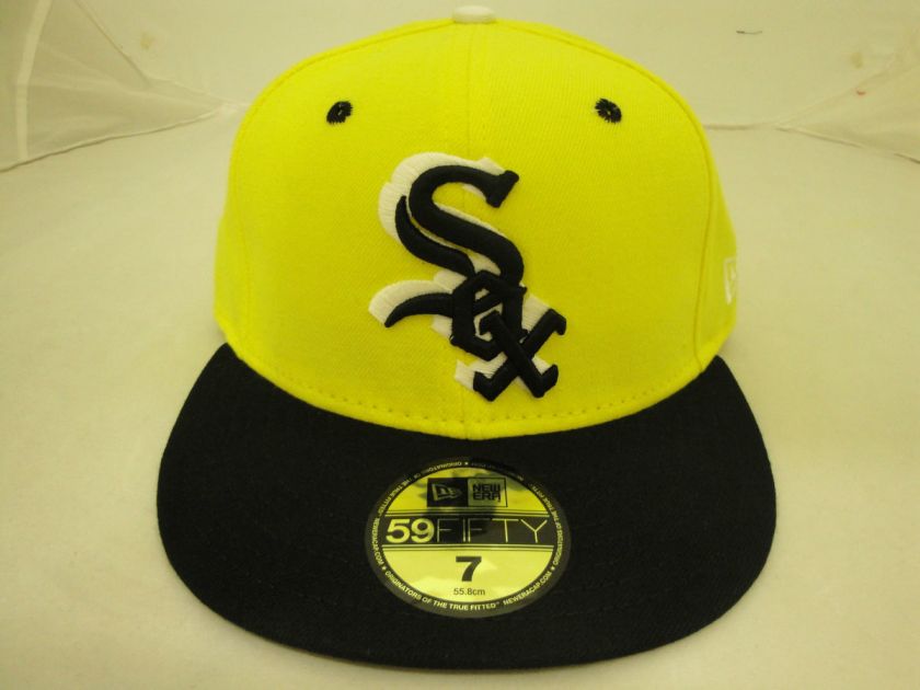 NEW ERA 5950 CUSTOM MLB CHICAGO WHITESOX NEON YELLOW/BLACK  