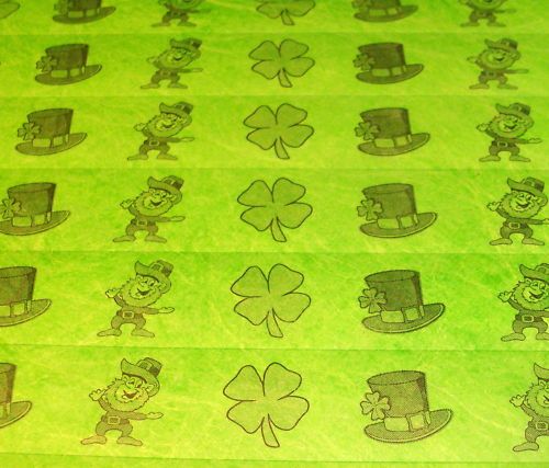   NEON GREEN IRISH 3/4 TYVEK WRISTBANDS SHAMROCK BAR PARTY EVENT  