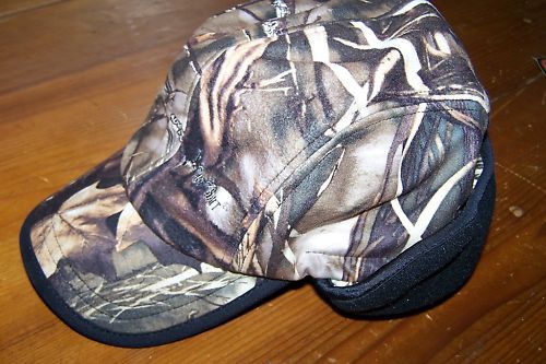 ADV MAX4 CAMO HUNT HAT THINSL H2O PROOF EARFLAPS ODOR X  