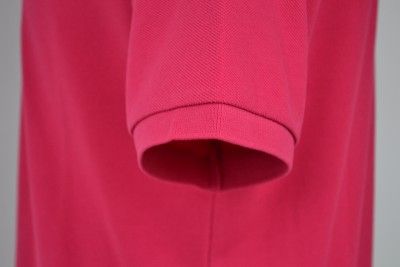   BURBERRY BRIT MENS BRIGHT GARNET PINK NOVA CHECK PIQUE POLO SHIRT~XL