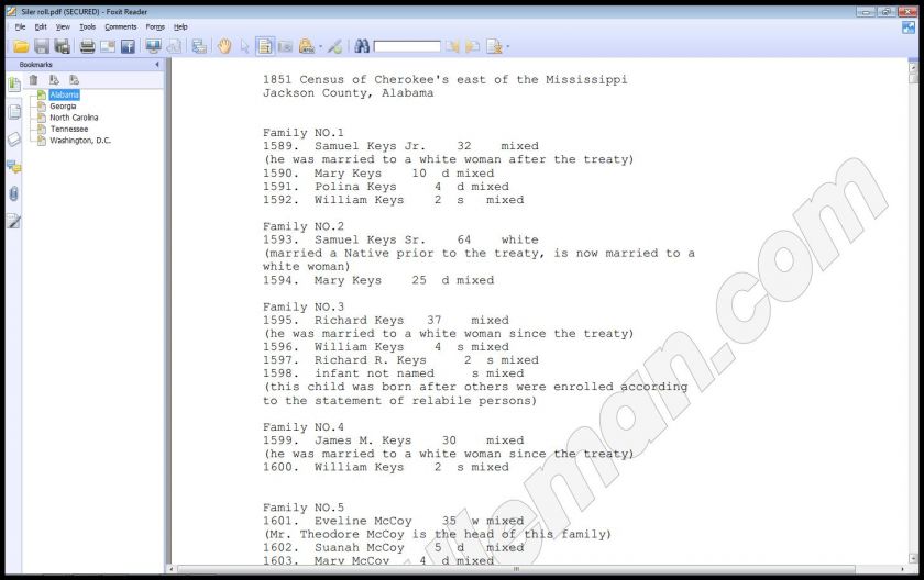 Native American Indian Genealogy W/ Dawes Rolls  