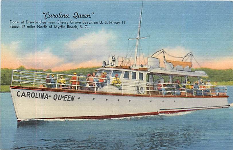 SC MYRTLE BEACH CAROLINA QUEEN FISHING BOAT R36729  