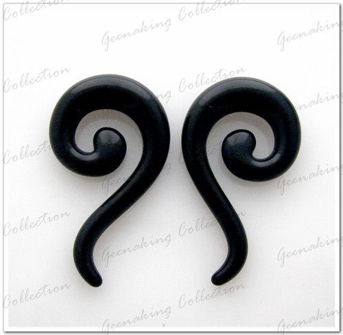 PAIR 14g 12g 10g 8g 6g 4g 2g 0g Talon Spiral Ear PlugS  