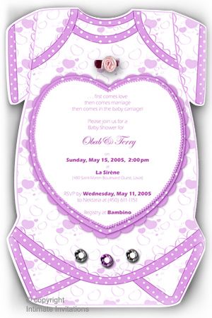 12 Heart Onesie Boy Girl BABY SHOWER INVITATIONs PRP  