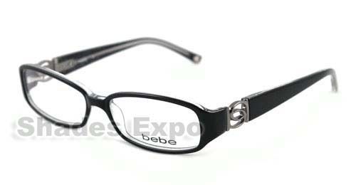 NEW BEBE EYEGLASSES BB 5001 BLACK JET ACADEMIC AUTH  