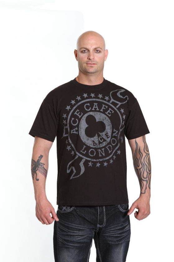 Lucky 13 Ace Cafe London Wrench logo official shirt motorcycle shirt 