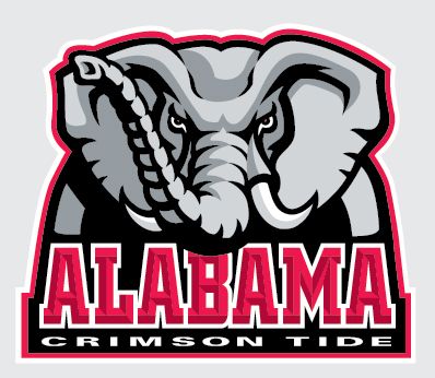 ALABAMA CRIMSON TIDE Elephant Logo vinyl decal 6  