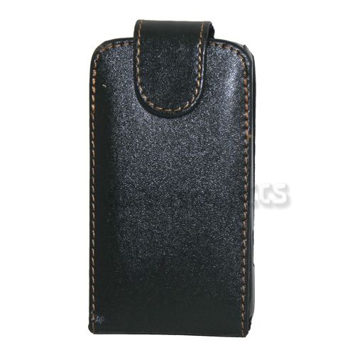 Black Flip Leather Case Cover Skin Pouch Shell for HTC Salsa C510e G15 