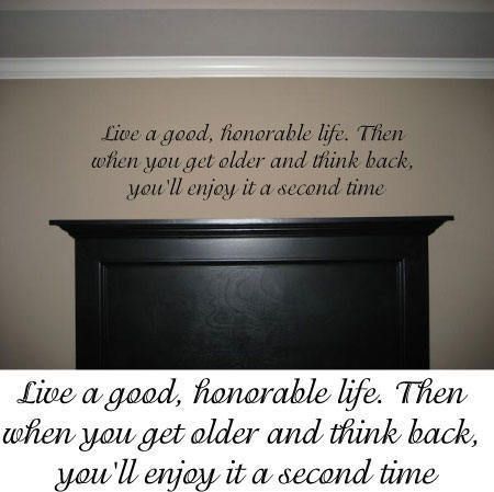 Live Good Life Home Decor Wall Quote Art Decal  