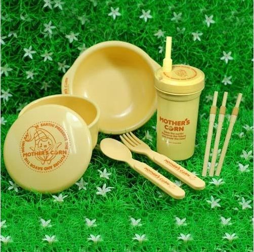 Eco friendly Biocorn Baby tableware set _ Dset  