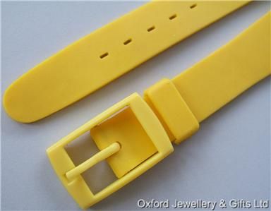 FLEXIBLE PLASTIC/RUBBER WATCH STRAP CHOOSE COL & SIZE  