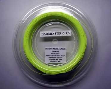 FACTORY CLEARANCE SYN GUT TOUCH BADMINTON RACQUET STRING 200mtr 