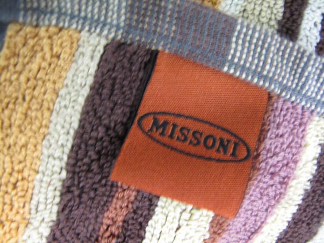 NWOT Missoni Multi Color Printed Bath & Hand Towel Set  