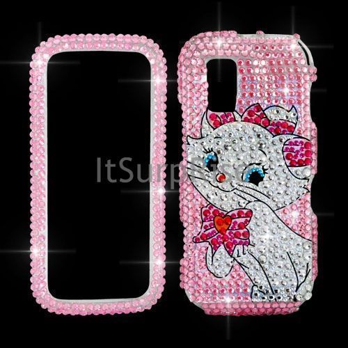 New Bling Diamond Pink Hard Case For Nokia N97 Mini Cat  