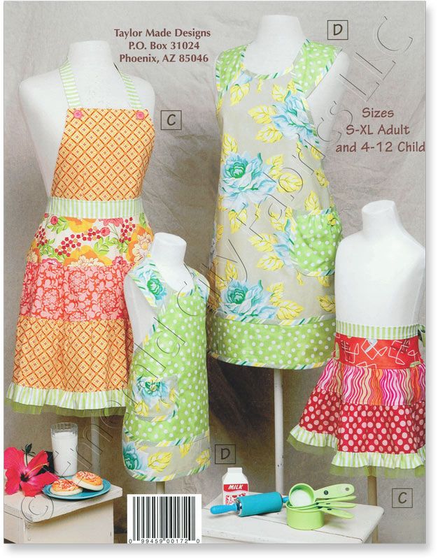 Taylor Made Mother & Daughter Aprons Pattern Book NEW  