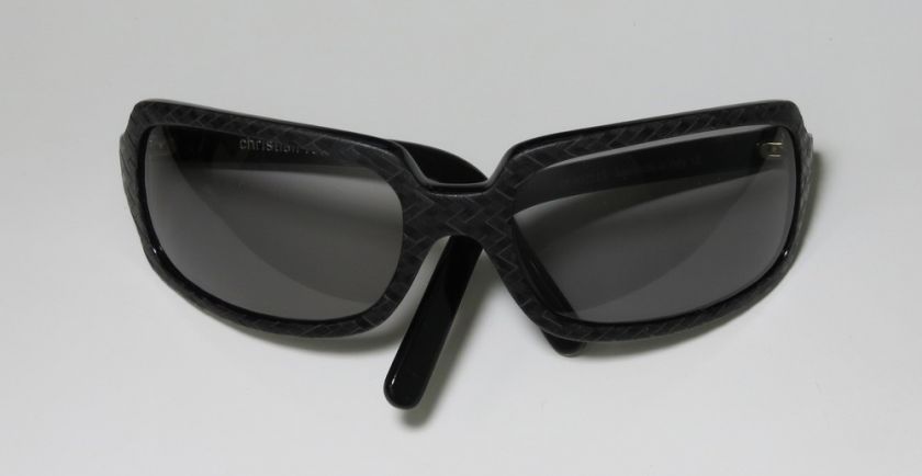 NEW CHRISTIAN ROTH 14223 BLACK WOVEN PATTERN ARMS GRAY LENSES 